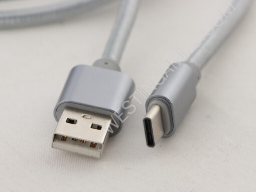 10Ft Long Braided Type-C USB 2A Data Sync Charger Cable Cord For Smart Phones Switch - Silver - Image 3