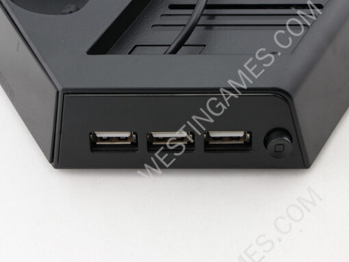 Multi-Function Charging Stand with Built-in Cooling Fans and USB HUB for PS4 Pro - Black - Image 3