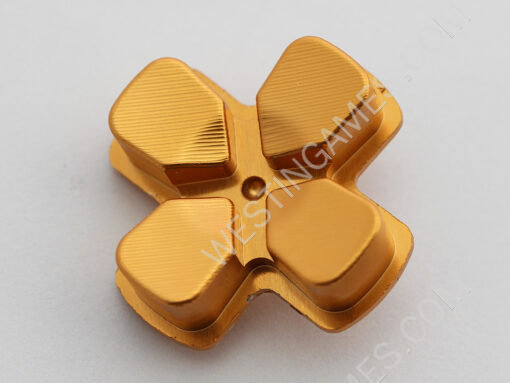 Metal D-PAD Button Cross Key Replacement for PS4 Controller - Gold