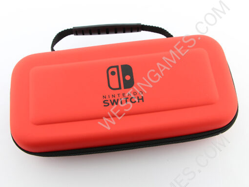 EVA Hard Carrying Case Pouch with Handle for Nintendo NS Switch - Red