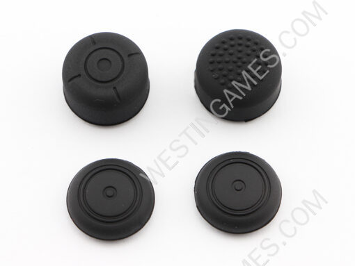 4-in-1 Silicone Thumbstick Joystick Higher Bouchon for NS Switch Joy-Con Controller - Black