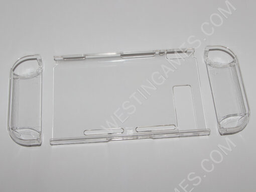 3in1 Transparent Crystal Protecting Cover Case for Nintendo Switch Gamepad - Clear