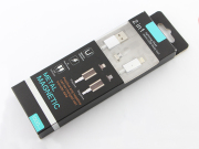 2in1 Magnetic Adapter Charger USB Data Charging Sync Cable For IOS iPhone Samsung Android - Silver