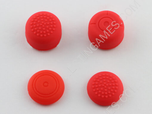 4-in-1 Silicone Thumbstick Joystick Higher Bouchon for NS Switch Joy-Con Controller - Red