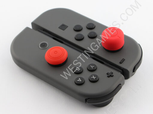 4-in-1 Silicone Thumbstick Joystick Higher Bouchon for NS Switch Joy-Con Controller - Red - Image 6