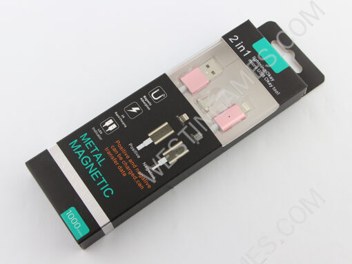 2in1 Magnetic Adapter Charger USB Data Charging Sync Cable For IOS iPhone Samsung Android Rose Gold