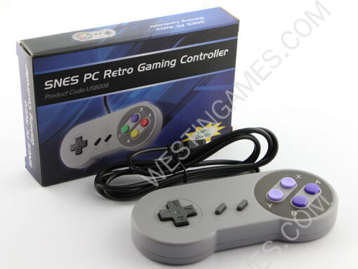 New Super Famicom SFC Snes Controller Gamepad with Packing for PC USB Windows Mac - Purple Button