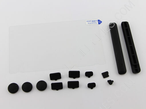 Professional Silicone Rubber Dust-proof Plug Kit and Tempered Glass Protector for NS Switch Conosle - Image 2