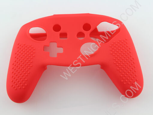 Protective Silicone Skin Case for NS Switch Pro Controller - Red (Nude Packs)