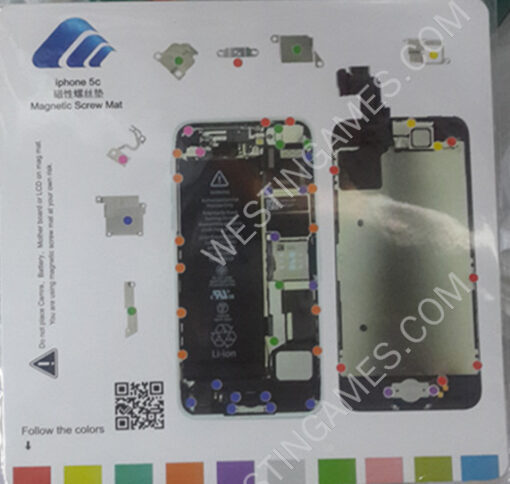 Professional Magnetic Screw Pad Repair Guide Mat for iPhone 5C