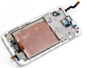 Orignal LCD Screen Display + Touch Digitizer Assembly with Frame for LG G2 D802 D805 - White 02
