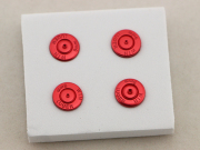 9mm ABXY Bullet Shell Button Mod Kit for PS4 PS3 PS2 Controller Joystick - Red