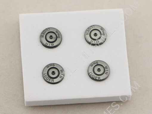 9mm ABXY Bullet Shell Button Mod Kit for PS4 PS3 PS2 Controller Joystick - Grey