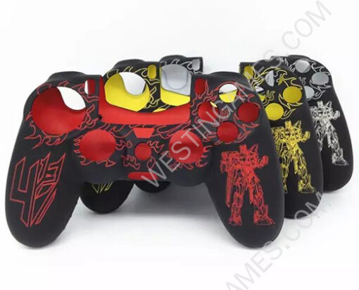 Protective Silicone Case with Transformers Pattern + TPU Cap for PS4 Dualshock 4 Controller 3 Colors - Image 2