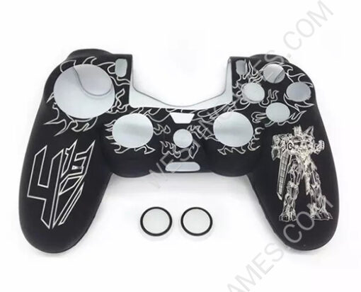 Protective Silicone Case with Transformers Pattern + TPU Cap for PS4 Dualshock 4 Controller 3 Colors - Image 4
