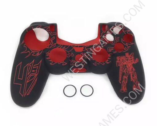Protective Silicone Case with Transformers Pattern + TPU Cap for PS4 Dualshock 4 Controller 3 Colors - Image 6