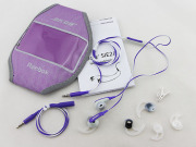 In-ear Sport Headphones with Mic and Voice Control fit iPhone iPod for Bose Sie2i Purple-White (A+) 03