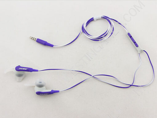 In-ear Sport Headphones with Mic and Voice Control fit iPhone iPod for Bose Sie2i Purple-White (A+) - Image 5