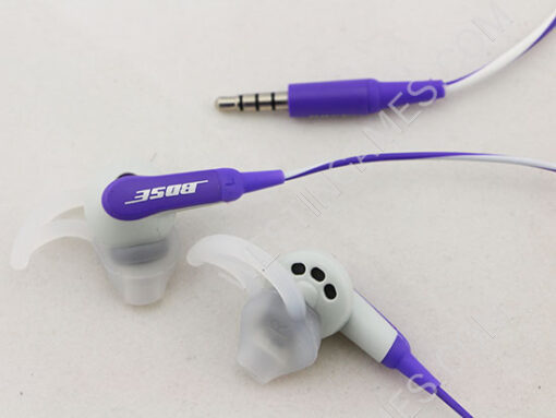In-ear Sport Headphones with Mic and Voice Control fit iPhone iPod for Bose Sie2i Purple-White (A+) - Image 6