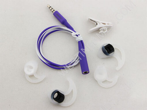 In-ear Sport Headphones with Mic and Voice Control fit iPhone iPod for Bose Sie2i Purple-White (A+) - Image 2