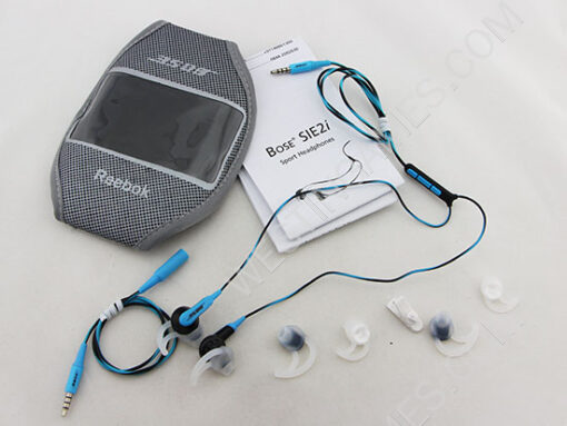 In-ear Sport Headphones with Mic and Voice Control fit iPhone iPod for Bose Sie2i Blue-Black (A+) - Image 2