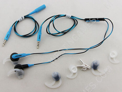 In-ear Sport Headphones with Mic and Voice Control fit iPhone iPod for Bose Sie2i Blue-Black (A+) - Image 3