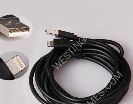 3m Belkin Lightning Charging Data Sync Cable for iPhone 5/5S/5C iPad Mini - Black - Image 3