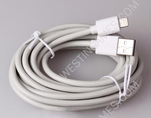 3m Belkin Lightning Charging Data Sync Cable for iPhone 5/5S/5C iPad mini - White - Image 2