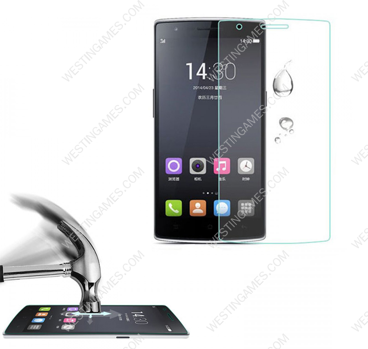 Tempered Glass Screen Protector Glass Film Protection Explosion screen 9H 0.33mm for Oneplus one - Image 3