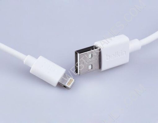 1.8m Belkin Lightning Charging Data Sync Cable for iPhone 5/5S/5C iPad Air - White - Image 3