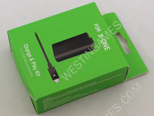 Play and Charge Rechargeable 1400 mAh Battery Kit for XBOX ONE Controller - Black