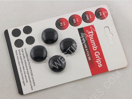 4x Thumb Grips Caps Silicone Rubber Set For PS4 / XBOX 360 Wireless Controller - Black
