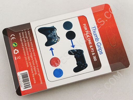 4x Thumb Grips Caps Silicone Rubber Set For PS4 / XBOX 360 Wireless Controller - Black - Image 2