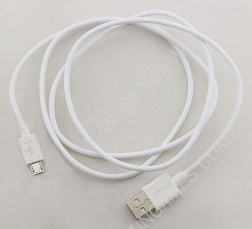 1.2m Belkin Micro USB Charging Data Sync Cable for Samsung Galaxy and HTC Smartphone Phone - White - Image 3