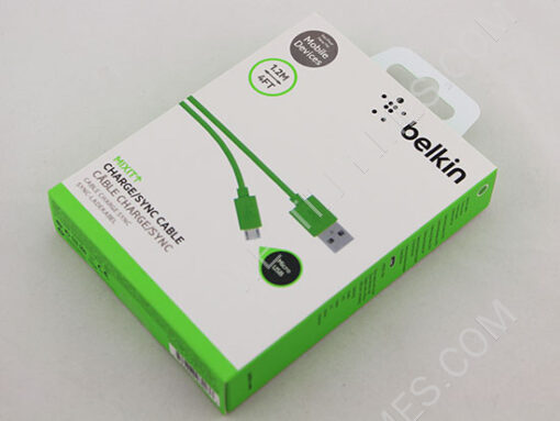 1.2m Belkin Micro USB Charging Data Sync Cable for Samsung Galaxy and HTC Smartphone Phone - Green