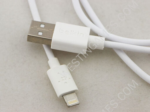 1.2m Belkin Lightning Charging Data Sync Cable for iPhone 5/5S/5C/6 iPad Mini - White - Image 3