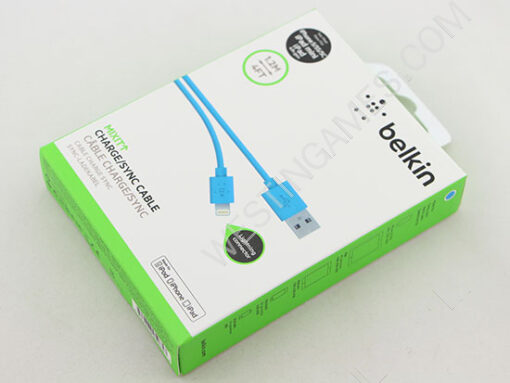 1.2m Belkin Lightning Charging Data Sync Cable for iPhone 5/5S/5C/6 iPad Mini - Blue - Image 3