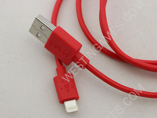 1.2m Belkin Lightning Charging Data Sync Cable for iPhone 5/5S/5C/6 iPad Mini - Red - Image 2