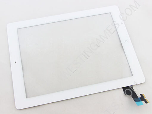 Replacement Touch Screen Digitizer Assembly with Home Button and Adhesive for iPad 2 - White (OEM A)