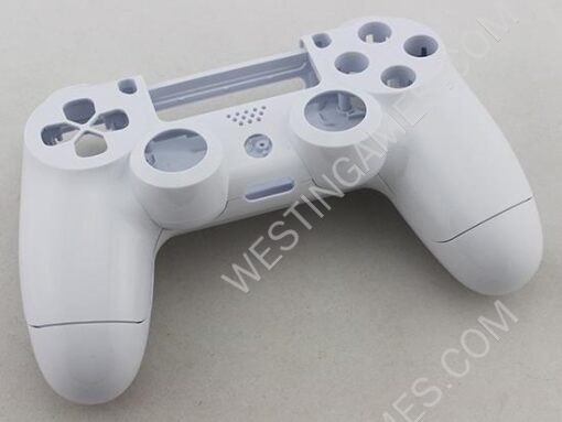 Replacement Top and Bottom Housing Shell Case for Playstation 4 PS4 Controller - Glossy White