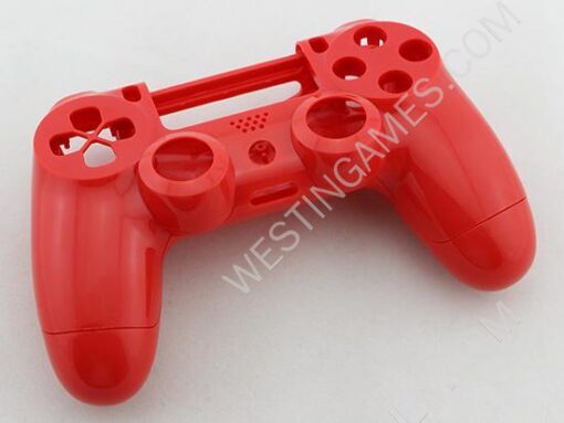 Replacement Top and Bottom Housing Shell Case for Playstation 4 PS4 Controller - Glossy Red