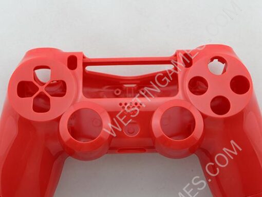 Replacement Top and Bottom Housing Shell Case for Playstation 4 PS4 Controller - Glossy Red - Image 4