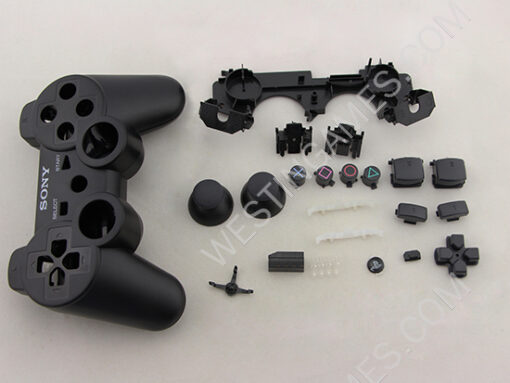 Full Wireless Controller Housing Cover Case to Replacement Original PS3 Controller - Black - Image 8