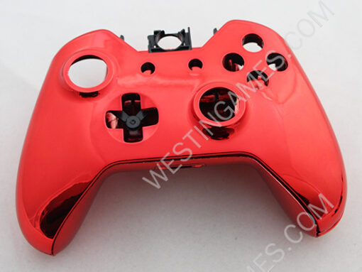 Full Mirror Chrome Housing Shell Case Replacement for XBOX ONE XB1 Wireless Controller - Red - Image 2