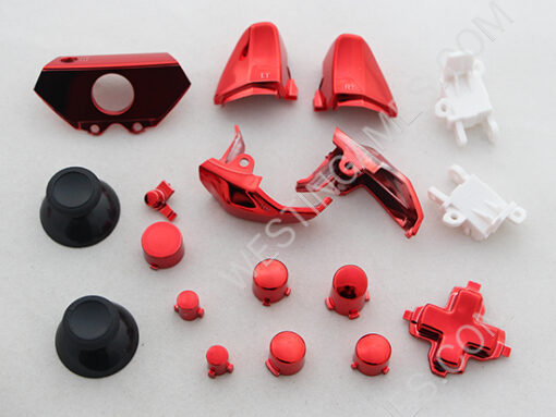 Full Mirror Chrome Housing Shell Case Replacement for XBOX ONE XB1 Wireless Controller - Red - Image 8