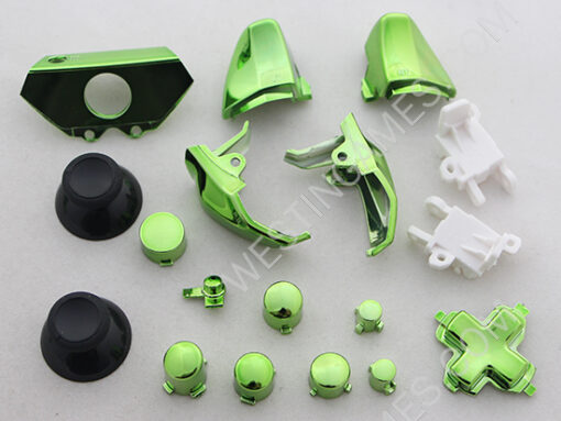 Full Mirror Chrome Housing Shell Case Replacement for XBOX ONE XB1 Wireless Controller - Green - Image 8