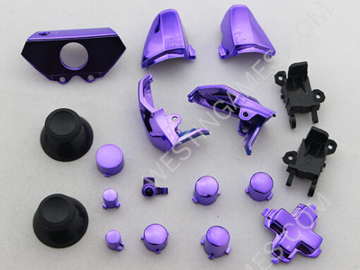 Full Mirror Chrome Housing Shell Case Replacement for XBOX ONE XB1 Wireless Controller - Purple - Image 8