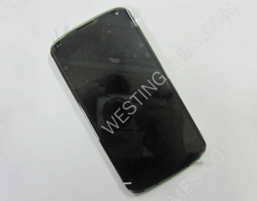 Original LCD Touch Digitizer Screen Assembly + Housing Frame Parts for LG Google Nexus 4 E960 -Black
