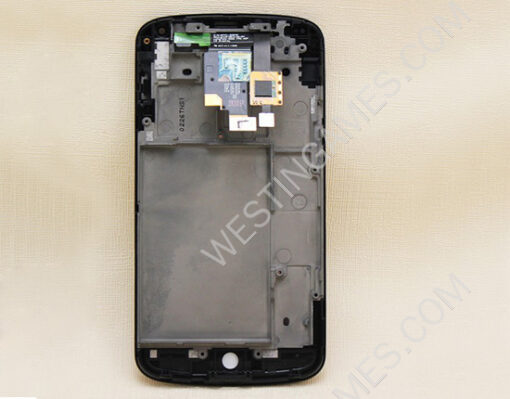Original LCD Touch Digitizer Screen Assembly + Housing Frame Parts for LG Google Nexus 4 E960 -Black - Image 5