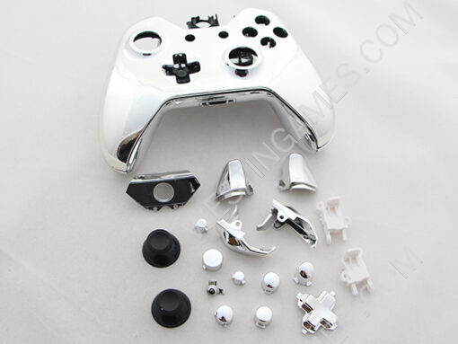 Full Mirror Chrome Housing Shell Case Replacement for XBOX ONE XB1 Wireless Controller - Silver